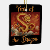 Jaar van het Dragon Ceramic Ornament (Rechts)