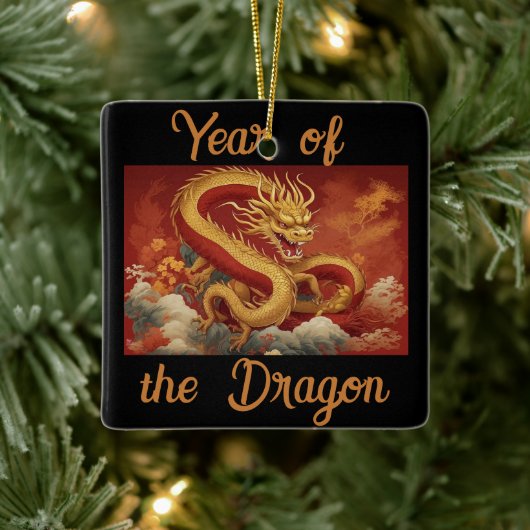 Jaar van het Dragon Ceramic Ornament (Boom)