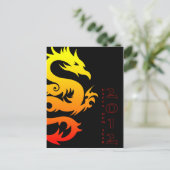 jaar van het dragon chinese symbool feestdagenkaart (Staand voorkant)