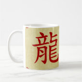jaar van het dragon chinese symbool koffiemok (Links)