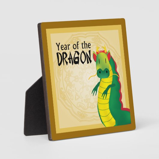 Jaar van het Dragon Plaque Fotoplaat (Voorkant)