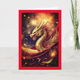 Jaar van het Dragon Wenskaart Kaart