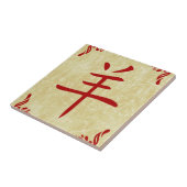 jaar van het geit chinese symbool tegeltje (Zijkant)