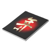 Jaar van het geitensymbool Gold Notitieblok (Linkerzijde)