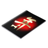 Jaar van het geitensymbool Gold Notitieboek (Linkerzijde)