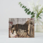 jaar van het houten paard feestdagenkaart (Staand voorkant)