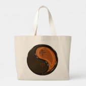 Jaar van het Houten Paard Grote Tote Bag (Achterkant)