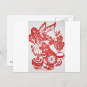 Jaar van het Konijn 2011 Feestdagenkaart (Voorkant / Achterkant)