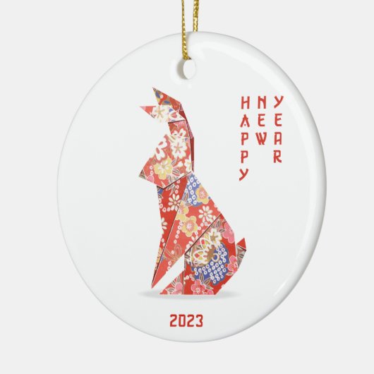 Jaar van het konijn 2023 keramisch ornament (Links)