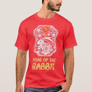 Jaar van het konijn 2023, Zodiac Tiger Chinese mie T-shirt