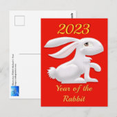 Jaar van het konijn briefkaart (Voorkant / Achterkant)