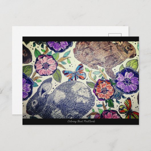 Jaar van het konijn | Briefkaart van het boek Kleu (Voorkant / Achterkant)