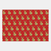 Jaar van het konijn-Chinees nieuwjaar dierentuin Inpakpapier Vel (Voorkant 2)