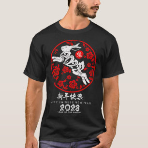 Jaar van het Konijn Dierenhoroscoop Gelukkig Nieuw T-shirt