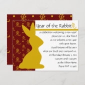 Jaar van het konijn kaart (Voorkant / Achterkant)