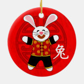 Jaar van het konijn keramisch ornament (Achterkant)
