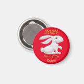 Jaar van het konijn magneet (Voorkant / Achterkant)