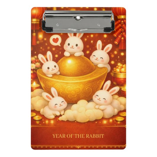 Jaar van het konijn mini klembord (Voorkant)