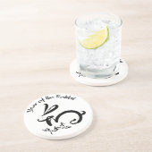 Jaar van het konijn - nieuwjaar Chinese lunch Zandsteen Onderzetter (Zijkant)