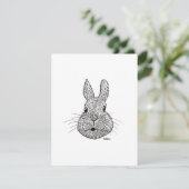 Jaar van het konijn, nieuwjaarskaart, platte kaart (Staand voorkant)