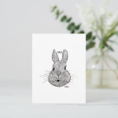 Jaar van het konijn, nieuwjaarskaart, platte kaart (Staand voorkant)