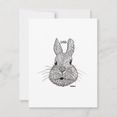Jaar van het konijn, nieuwjaarskaart, platte kaart (Voorkant)