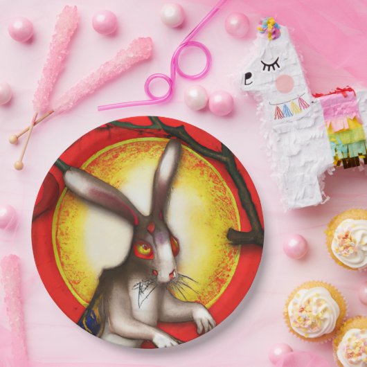 Jaar van het konijn papieren bordje (Feest)