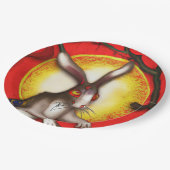 Jaar van het konijn papieren bordje (Gekanteld)