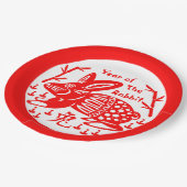 Jaar van het konijn papieren bordje (Gekanteld)