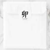 Jaar van het konijn ronde sticker (Tas)