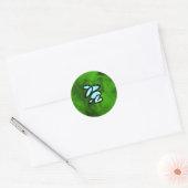Jaar van het konijn ronde sticker (Envelop)