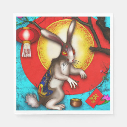 Jaar van het konijn servet (Voorkant)