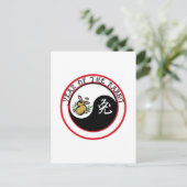 Jaar van het konijn - yinyang feestdagenkaart (Staand voorkant)