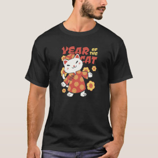 Jaar van het konijnenkat Chinese Zodiac Nieuwjaar  T-shirt