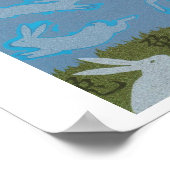 Jaar van het konijnenmoonontwerp poster (Hoek)