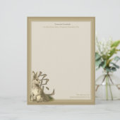 Jaar van het konijnenschrijfpapier gepersonaliseerd briefhoofd (Staand voorkant)