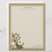 Jaar van het konijnenschrijfpapier gepersonaliseerd briefhoofd (Voorkant / Achterkant)