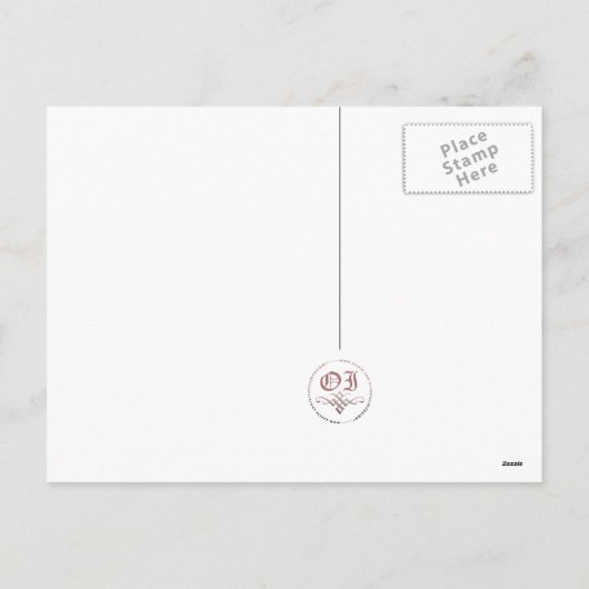 jaar van het konijnensymbool feestdagenkaart (Achterkant)