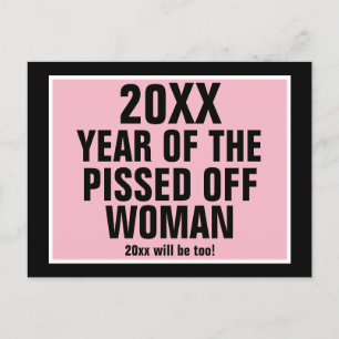 Jaar van het kwaad van de vrouw Snowflake Briefkaart