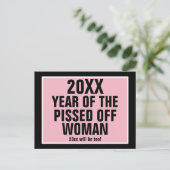 Jaar van het kwaad van de vrouw Snowflake Briefkaart (Staand voorkant)