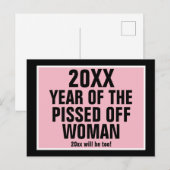 Jaar van het kwaad van de vrouw Snowflake Briefkaart (Voorkant / Achterkant)