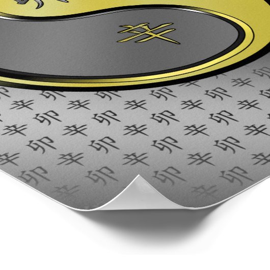 Jaar van het Metalen Konijn Poster (Hoek)