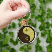 Jaar van het metalen paard sleutelhanger (Hand)