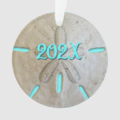 Jaar van het natuurlijke zand van de dollar Acryli Ornament (voorkant)