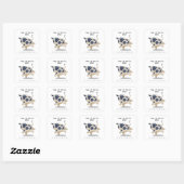Jaar van het Ox Cute Zodiac Animal 2021 Vierkante Sticker (Vel)