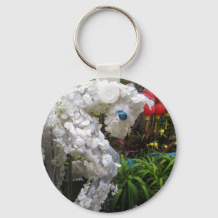 Jaar van het Paard 春節馬 ... Chinese Bloem Topiary Sleutelhanger