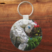 Jaar van het Paard | 春節馬 ... Chinese Bloem Topiary Sleutelhanger (Voorkant)