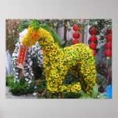 Jaar van het Paard | 春節馬 ... Chinese bloemtopiary Poster (Voorkant)