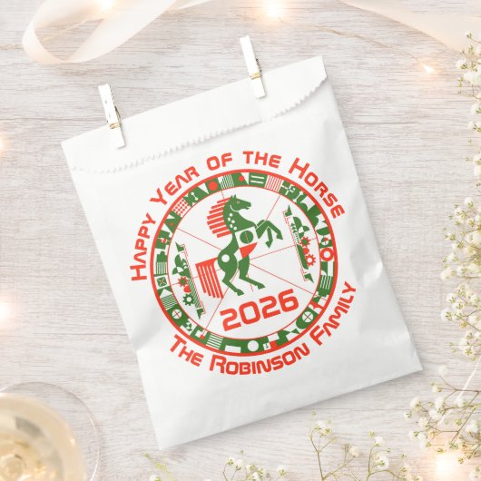 Jaar van het Paard 2026 Bedankzakje (Geknipt)