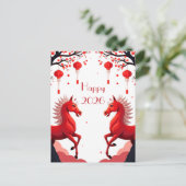 Jaar van het Paard 2026 Briefkaart (Staand voorkant)